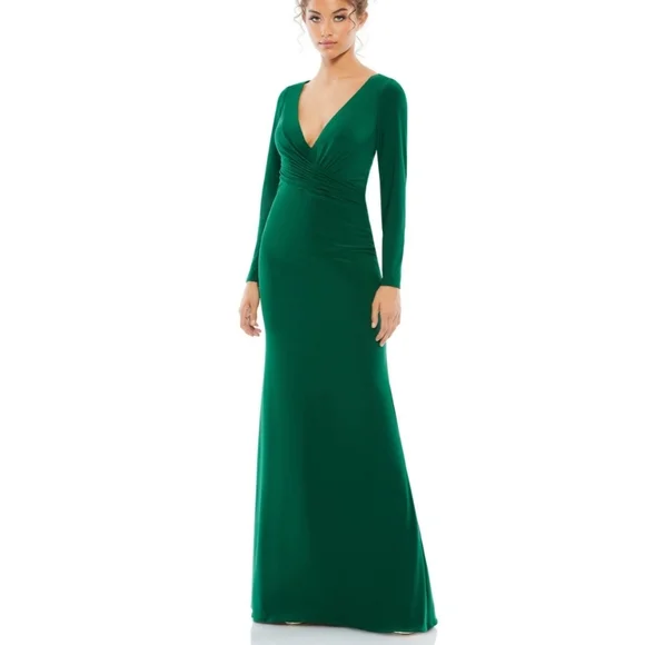 mac duggal green prom dress Mac Duggal Chiffon A-line Lime Green Prom Dress main image 1